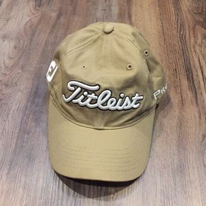 Tan Titleist golf hat